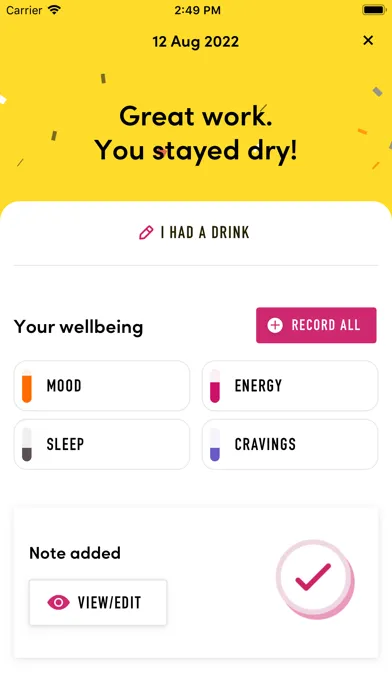 Capturas de pantalla de TRY DRY: The Dry January app